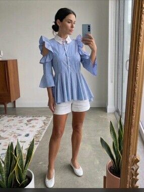 VIVETTA COLD SHOULDER BLOUSE SIZE 40 US SIZE 4